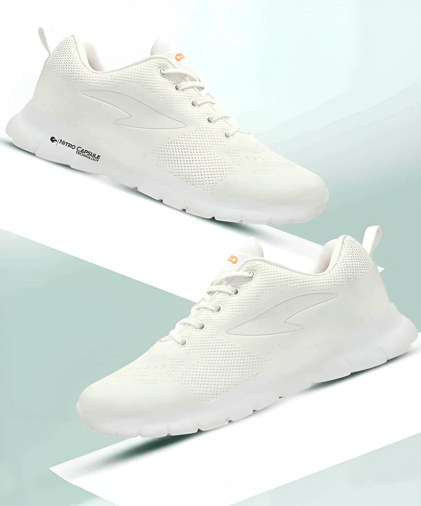 asian Delta-21 White Sports Running Shoes For Men