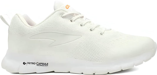 asian  Delta-21 White Sports Running Shoes For Men
